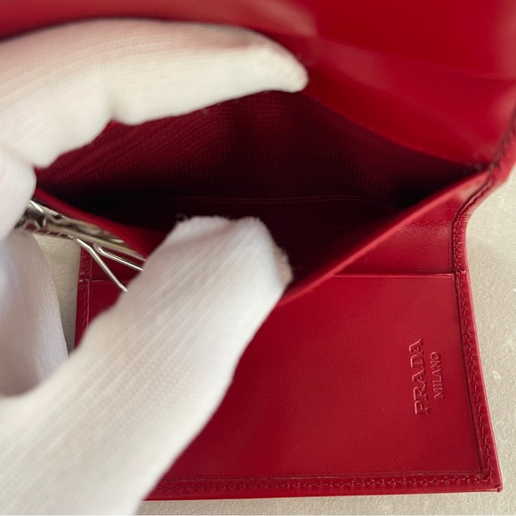 Prada Red Leather 6 Key Slots Holder Case - Picture 16 of 17